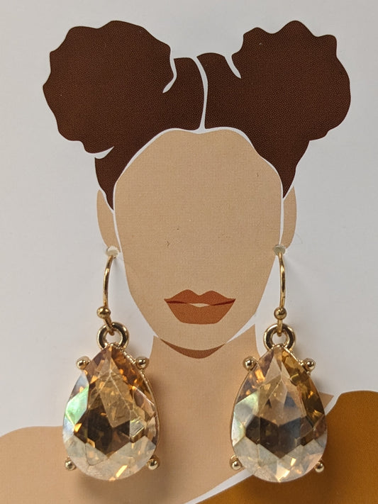 Simulated Topaz drop earringa