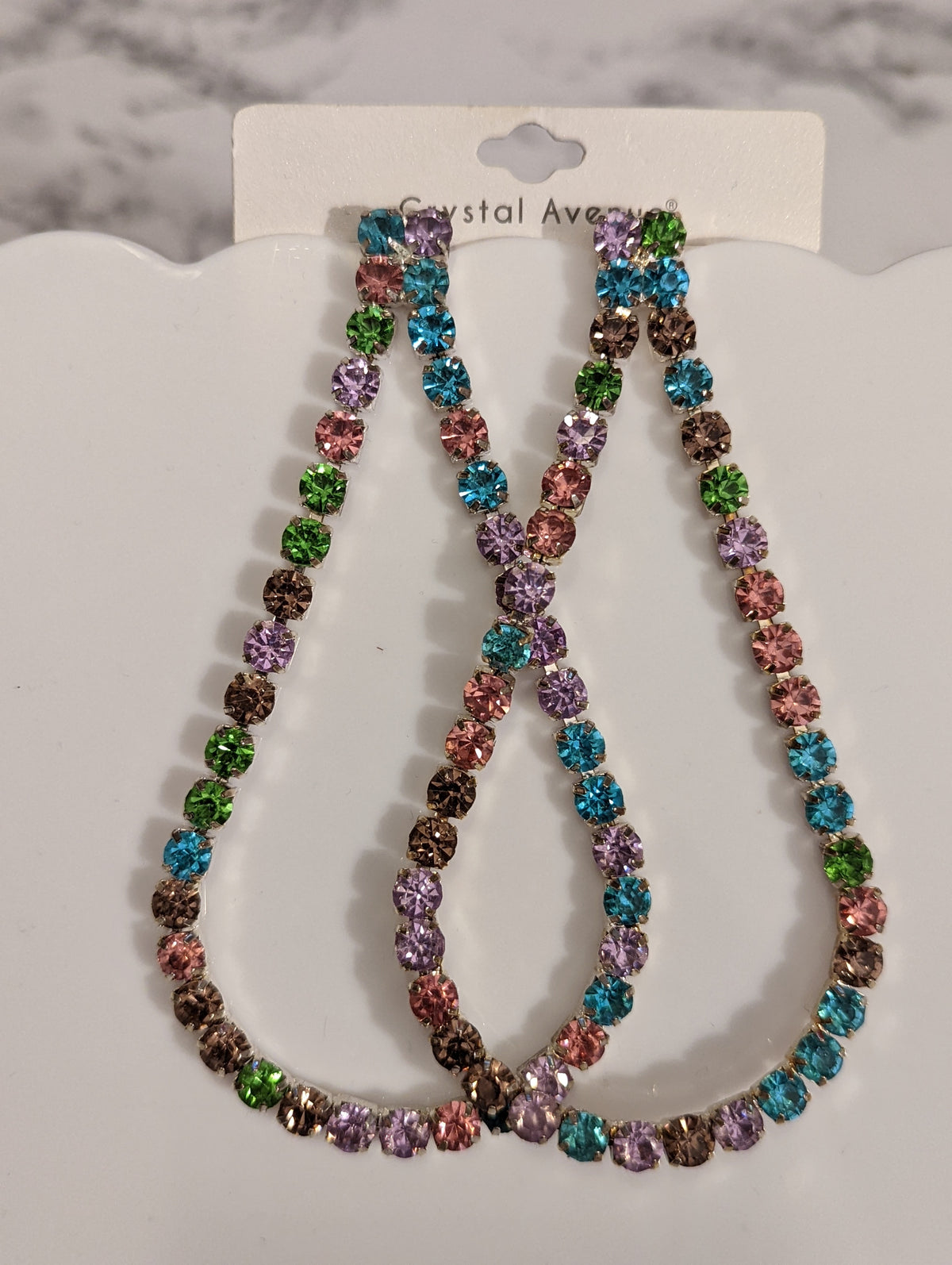 Pretty pastel dangle earrings.