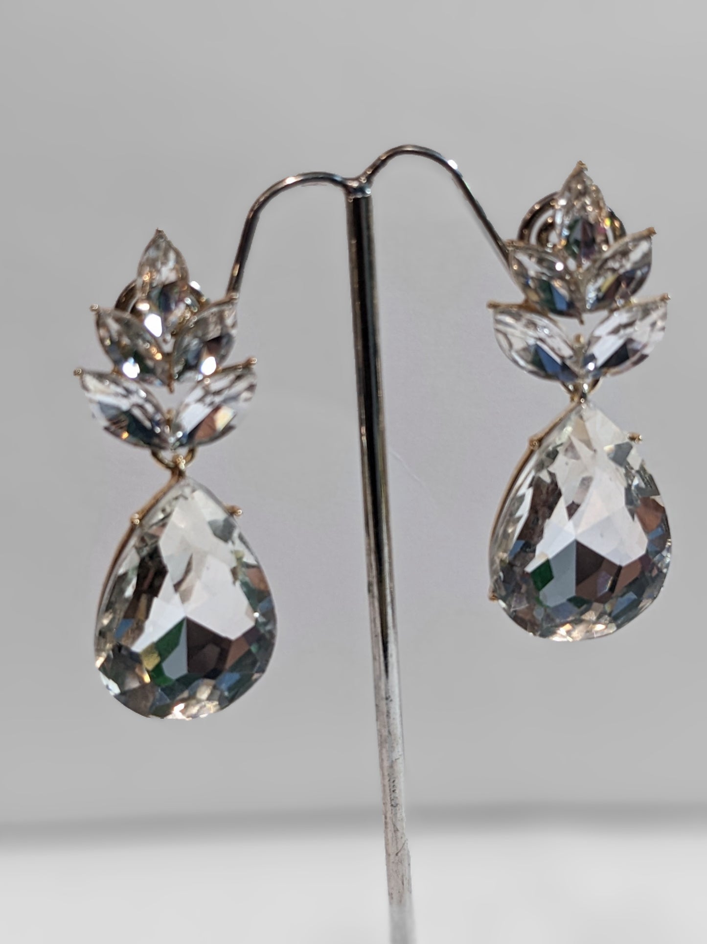 Diamond Leaf Earrings