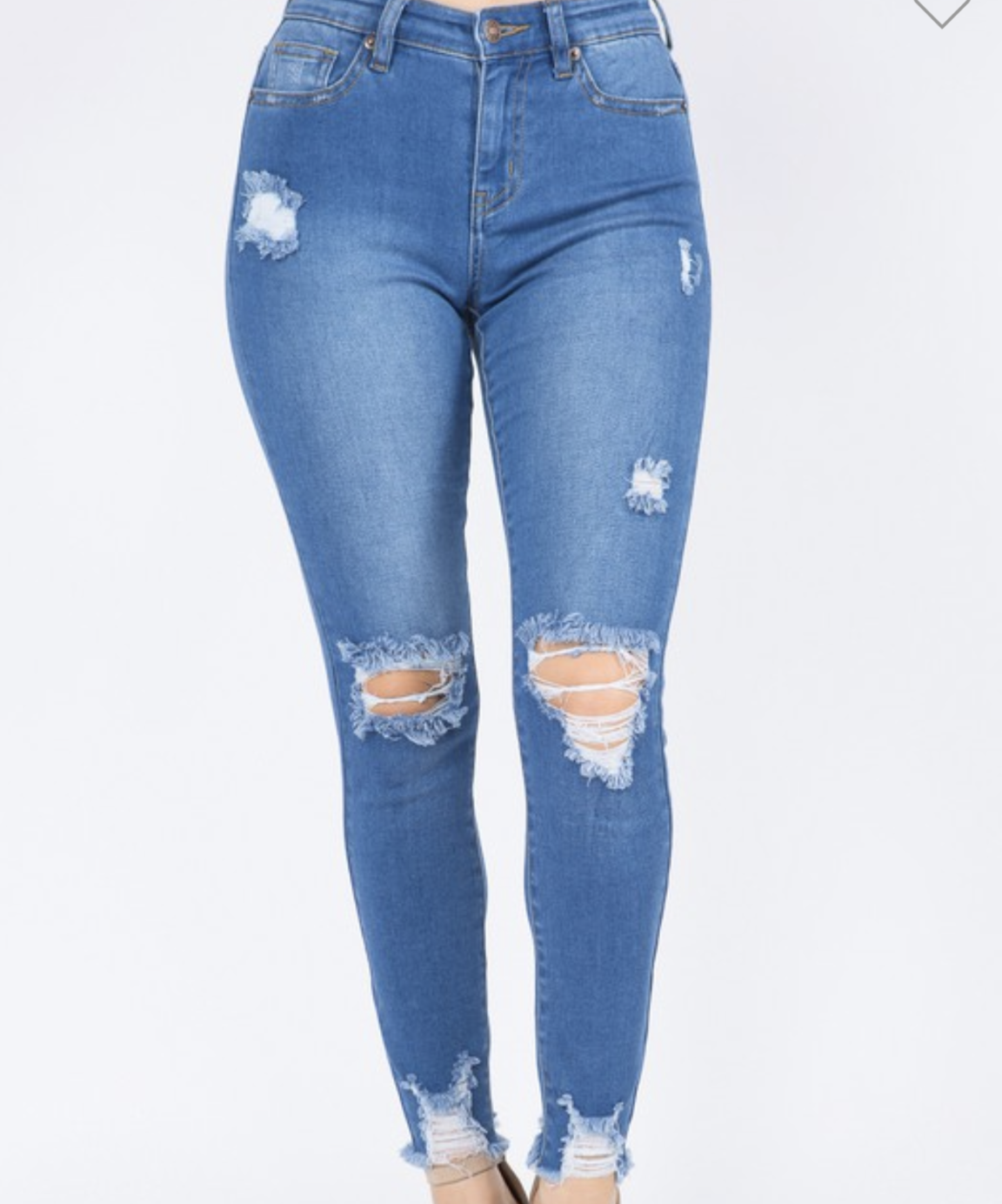 Peek A Boo Distressed Jeans